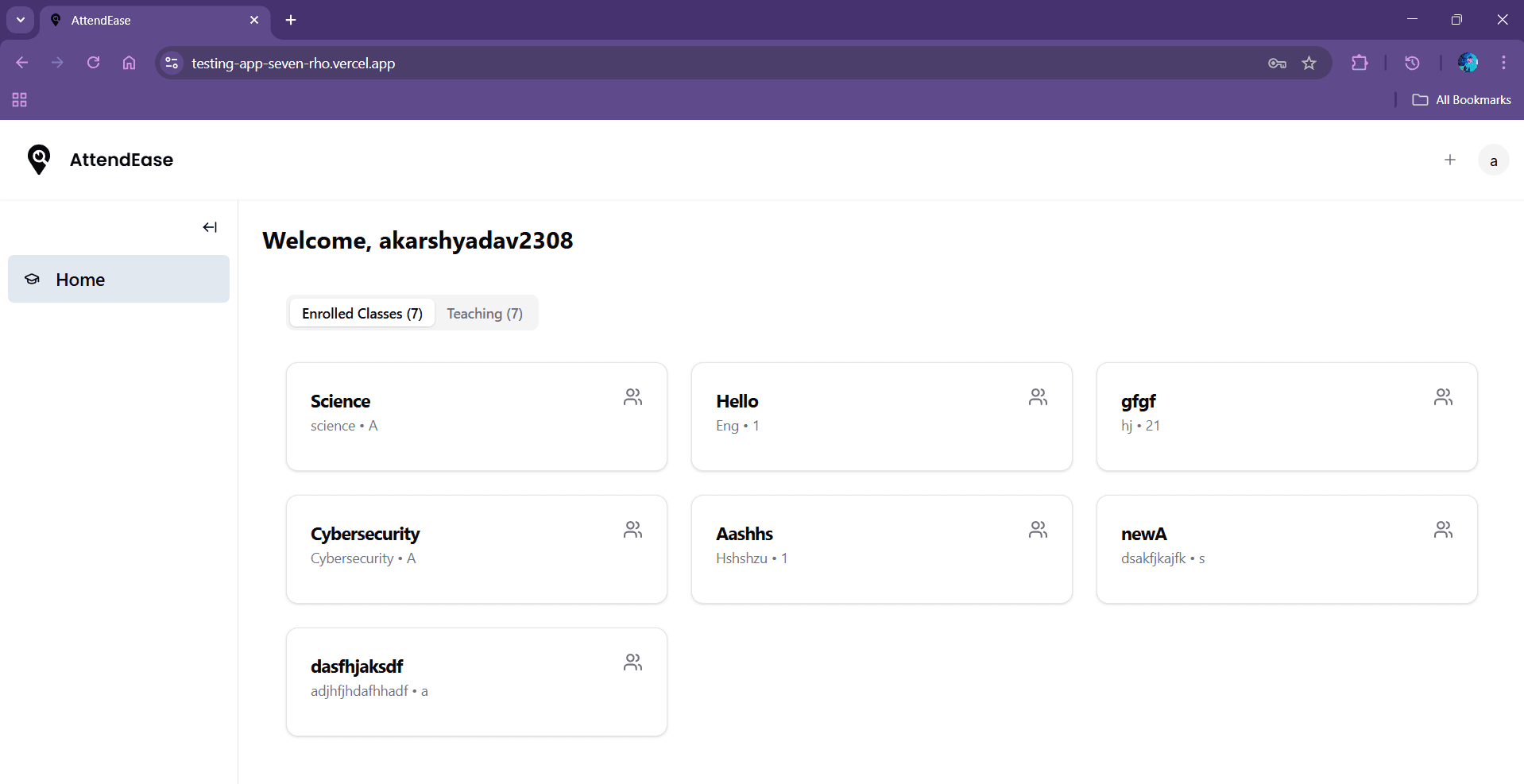 AttendEase - Virtual Attendance System