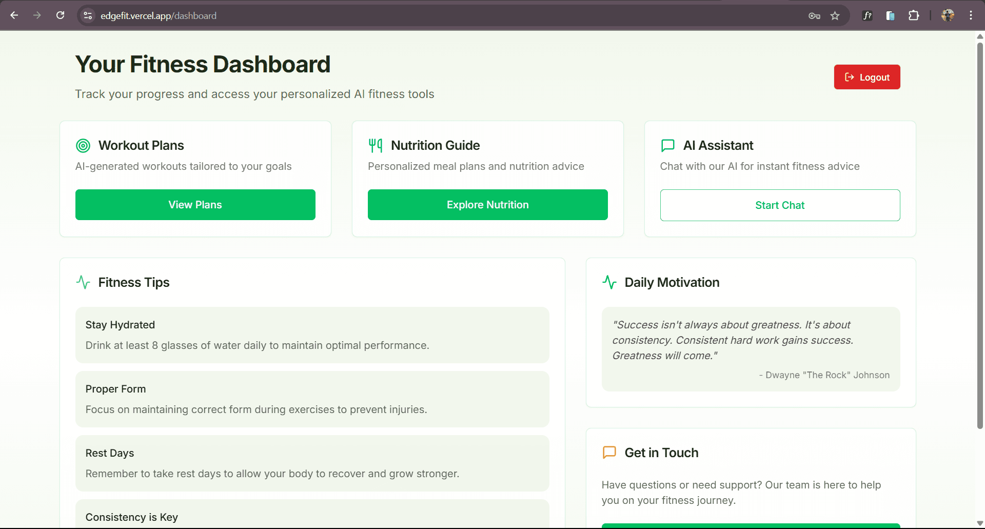 EdgeFit - AI-Powered Fitness Platform